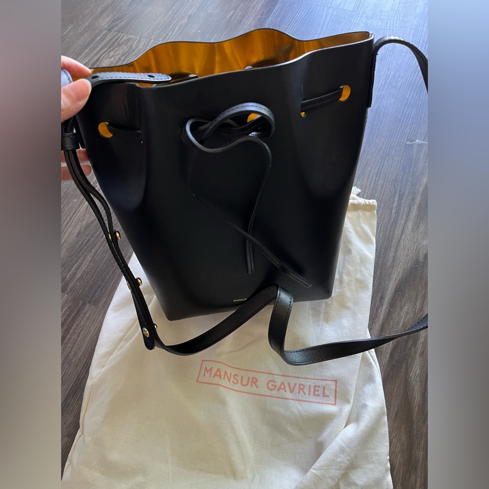 Mansur Gavriel leather bucket bag